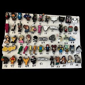 Kaws / skies/ jordan 1/ roblox charms for your crocs